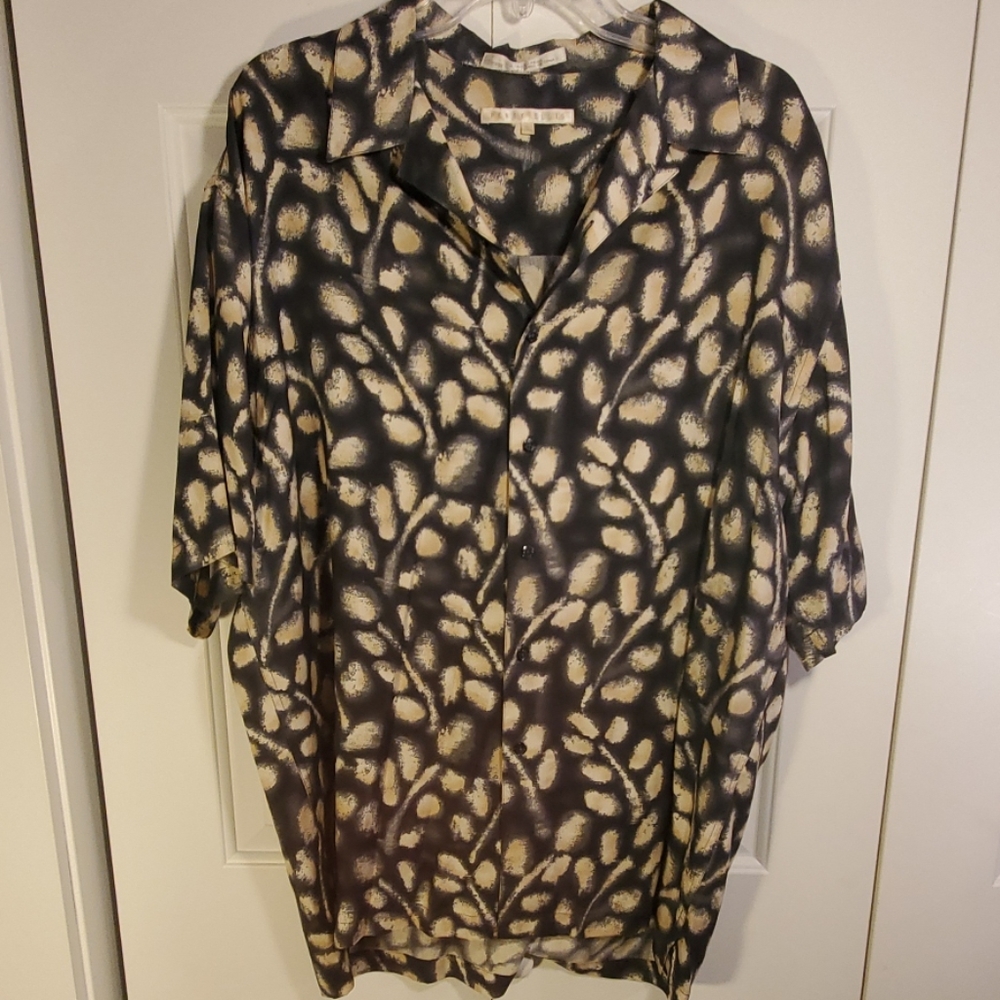 Perry Ellis 100% Silk Shirt Size XL